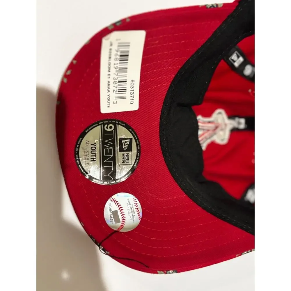 Los‎ Angeles Anaheim Angels Hat- New- Red- floral youth -Adjustable- 9TWENTY